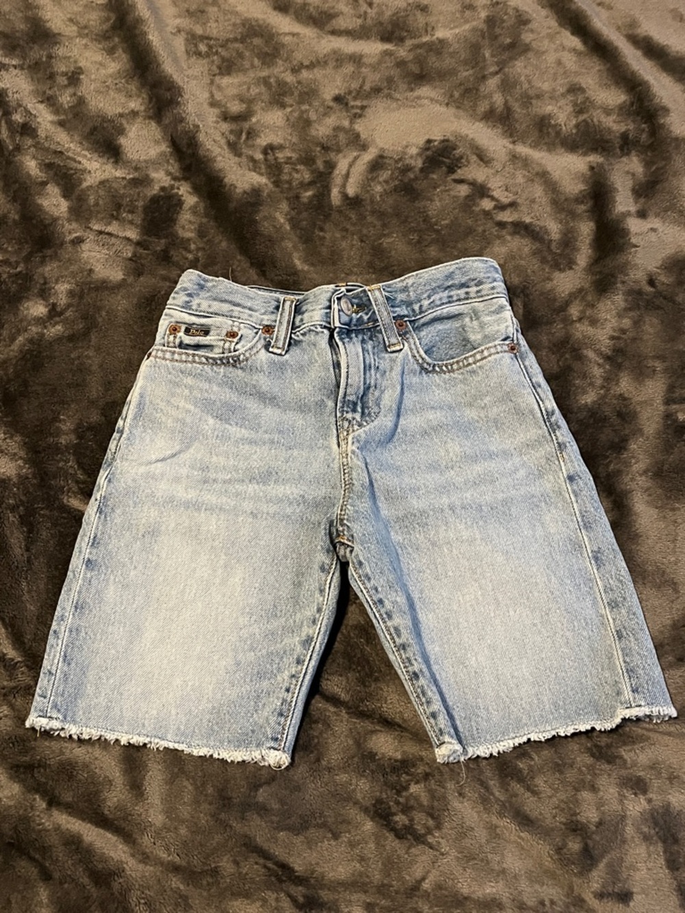 Polo Ralph Lauren Light Frayed Hem Sullivan Slim Denim Shorts boys 10